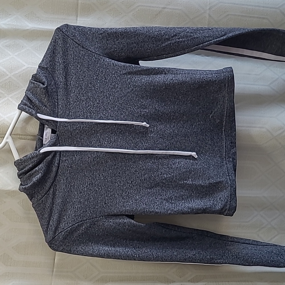 Streetwear Society Gray Long Sleeve Top Hoodie,Sz S